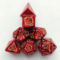 Dragon Polyhedral Dice Set – D&D TRPG Board Game Gift Polyhedral Dice Set Axl Red-1set