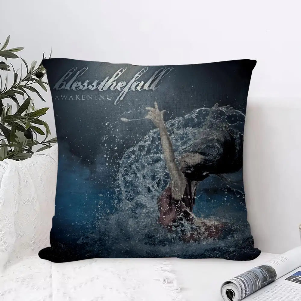 Blessthefall Linen Cushion Cover | Animal Print Pillowcase Cushion Cover Axl White1 40X40cm