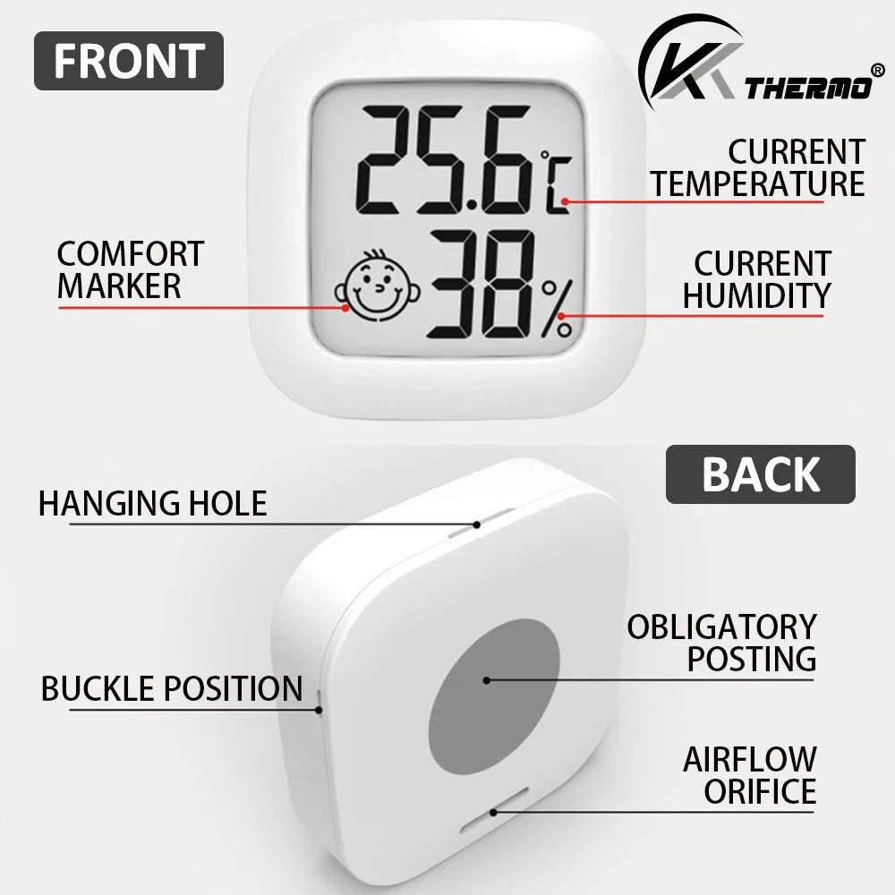 Digital Thermometer Hygrometer – LCD Indoor Temp & Humidity Meter Thermometer Hygrometer Axl