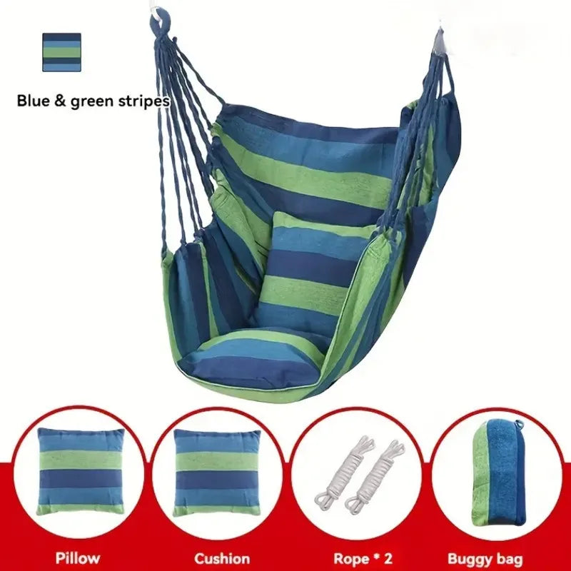Cotton Hanging Hammock Swing Chair – Indoor & Outdoor Hammock Swing Chair Axl