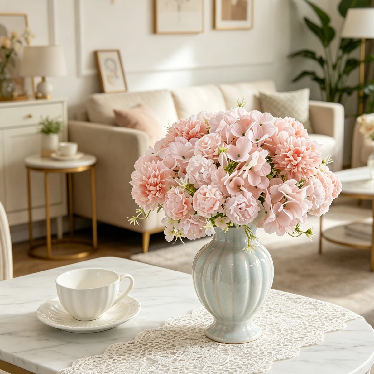 Silk Ball Chrysanthemum Artificial Flowers – Bouquet & Home Decor Artificial Silk Flowers Axl