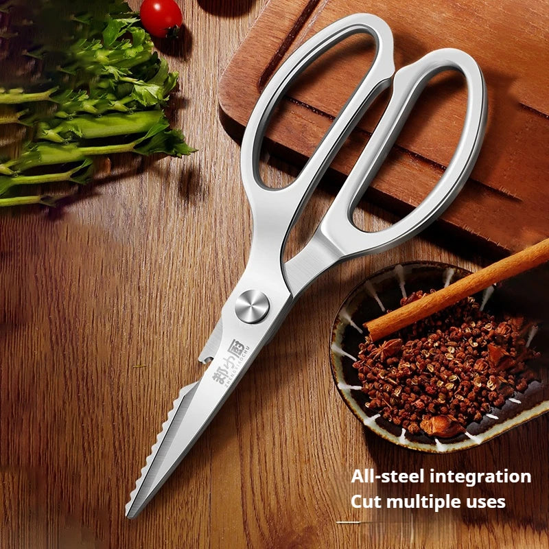 All-Steel Kitchen Scissors – Multi-Purpose Bone & Veggie Shears Kitchen Scissors Axl