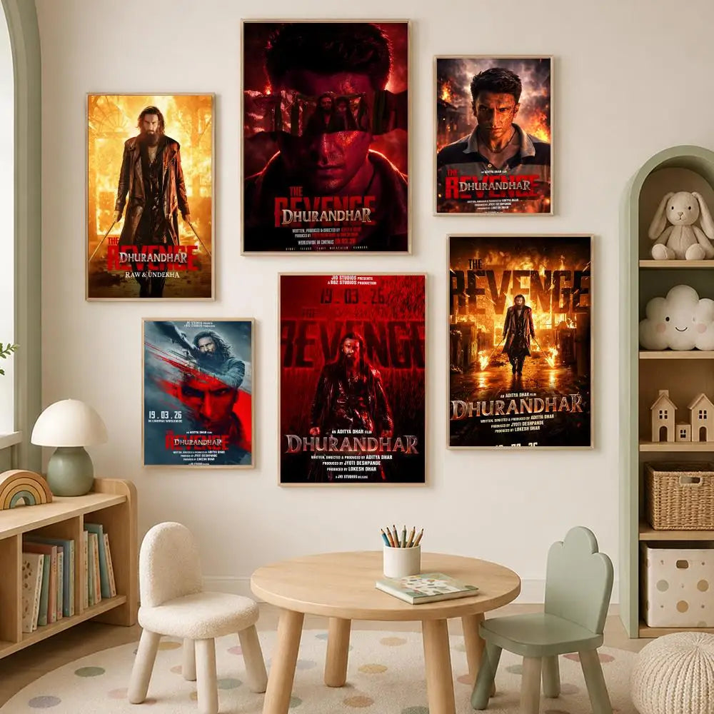 Dhurandhar The Revenge Poster – Self-Stick HD PVC Wall Art Wall Art Poster Axl
