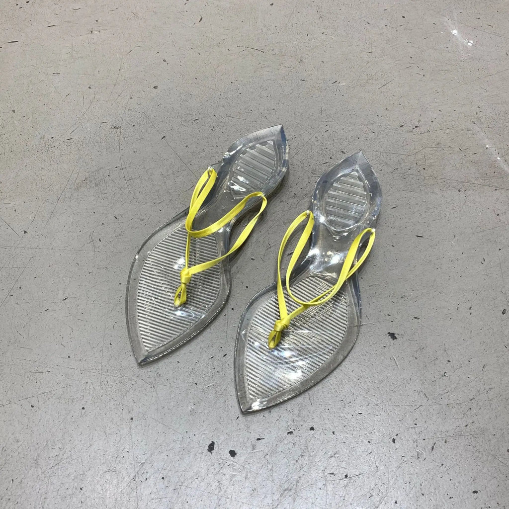 Women's Pointed Toe Flat Flip Flops – Summer Casual Slippers Women's Flat Slippers Axl Yellow 40