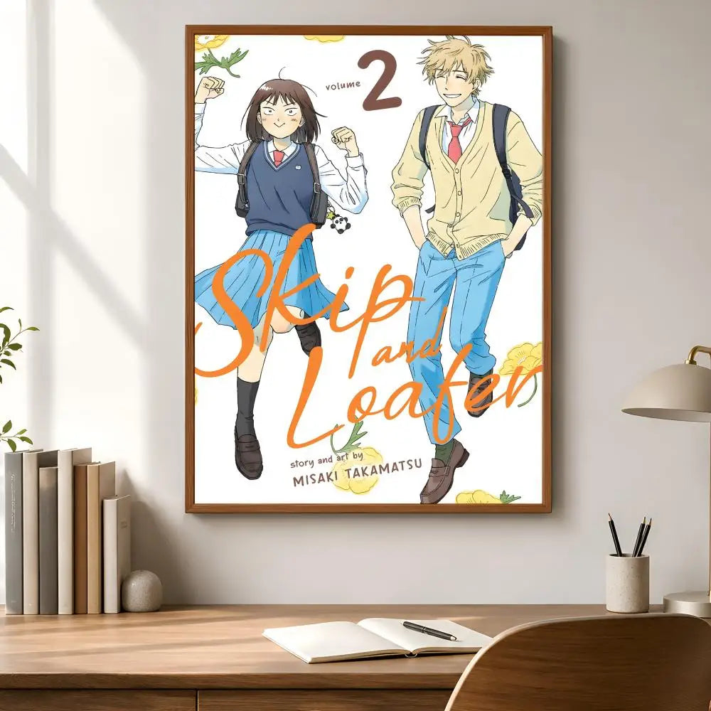 Skip and Loafer Anime Poster – Waterproof Peel-and-Stick PVC Art Anime Wall Poster Axl