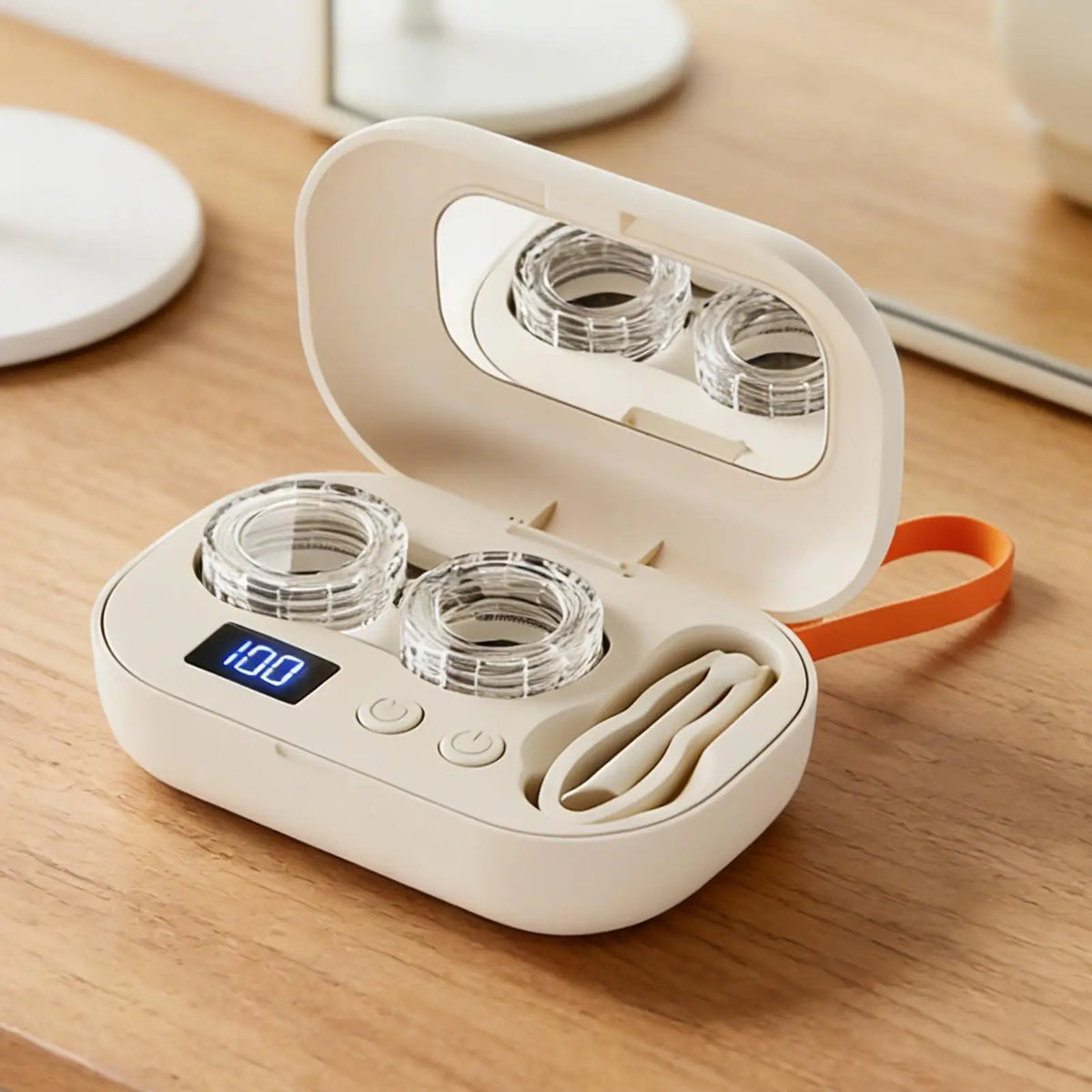 Ultrasonic Contact Lens Cleaner – Portable Electric Case Lens Cleaning Case Axl