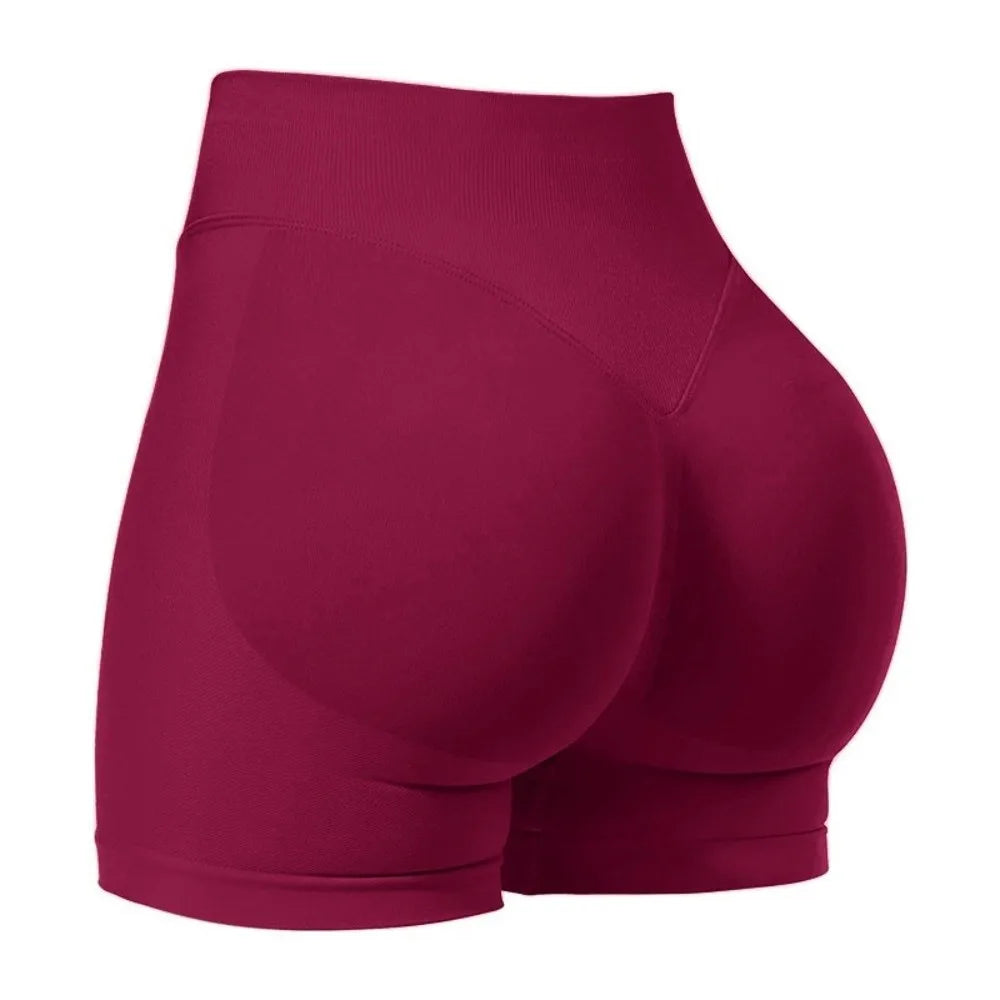 Women's Seamless Biker Shorts – Breathable Gym Fitness Leggings Women's Biker Shorts Axl Red S