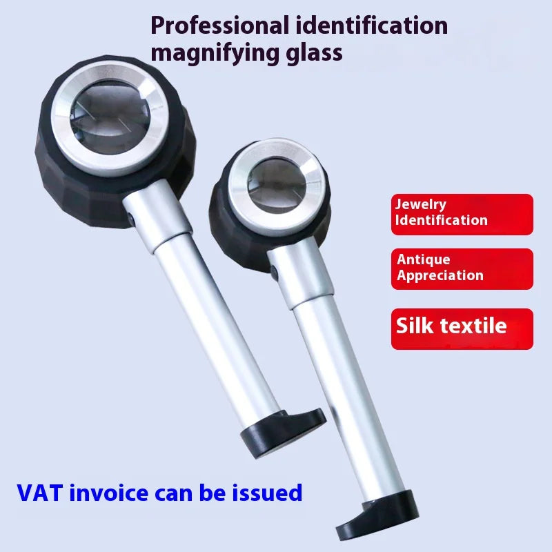 45X Handheld Magnifying Glass with LED & UV Light + Scale Handheld Magnifier Axl