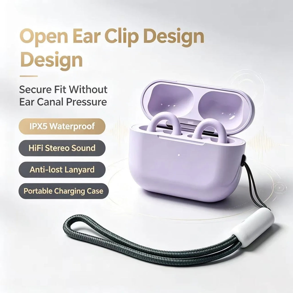X01 Open Ear Bluetooth Sports Earbuds with Lanyard Design Bluetooth Earbuds Axl
