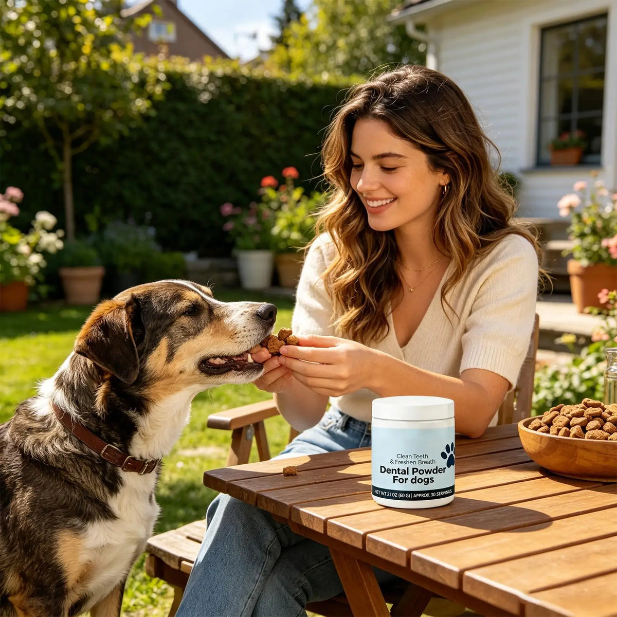 Natural Dog Tooth Powder 60g – Dental & Breath Care for Dogs Dog Dental Powder Axl
