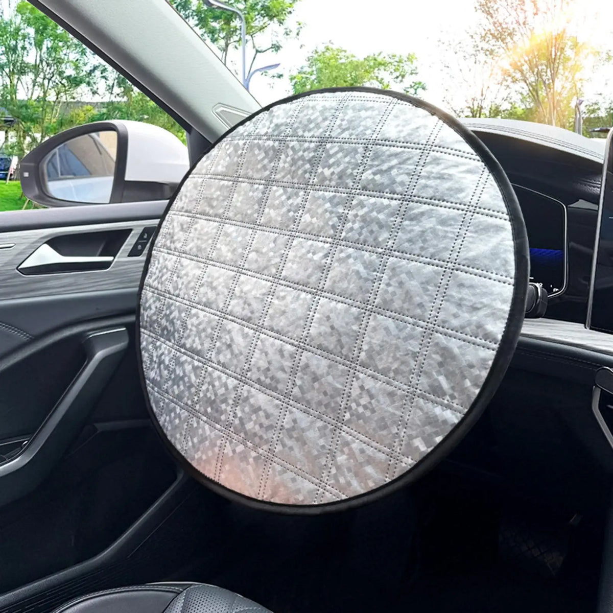 Car Steering Wheel Sun Shade Cover – UV & Heat Protector Steering Wheel Sunshade Axl