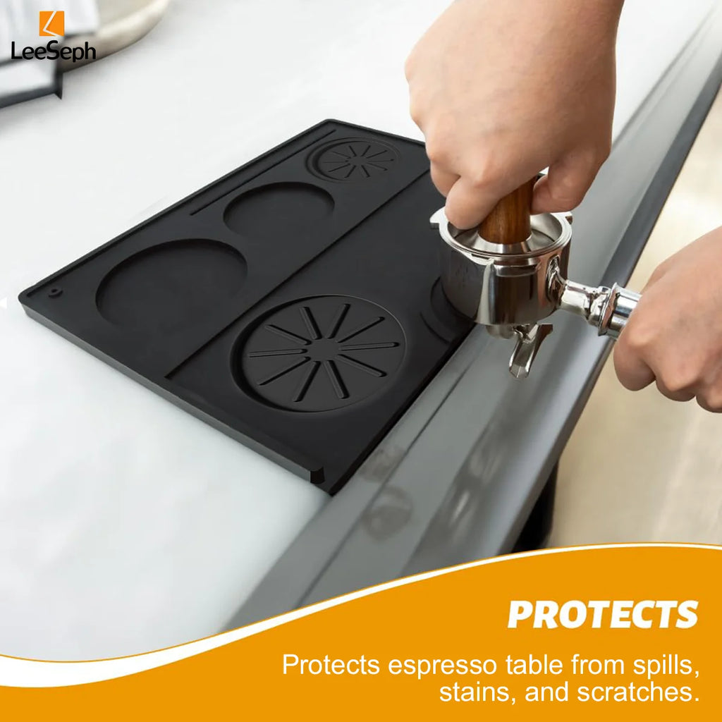 Silicone Espresso Tamping Mat & Station – 51/53/58mm Barista Espresso Tamping Mat Axl
