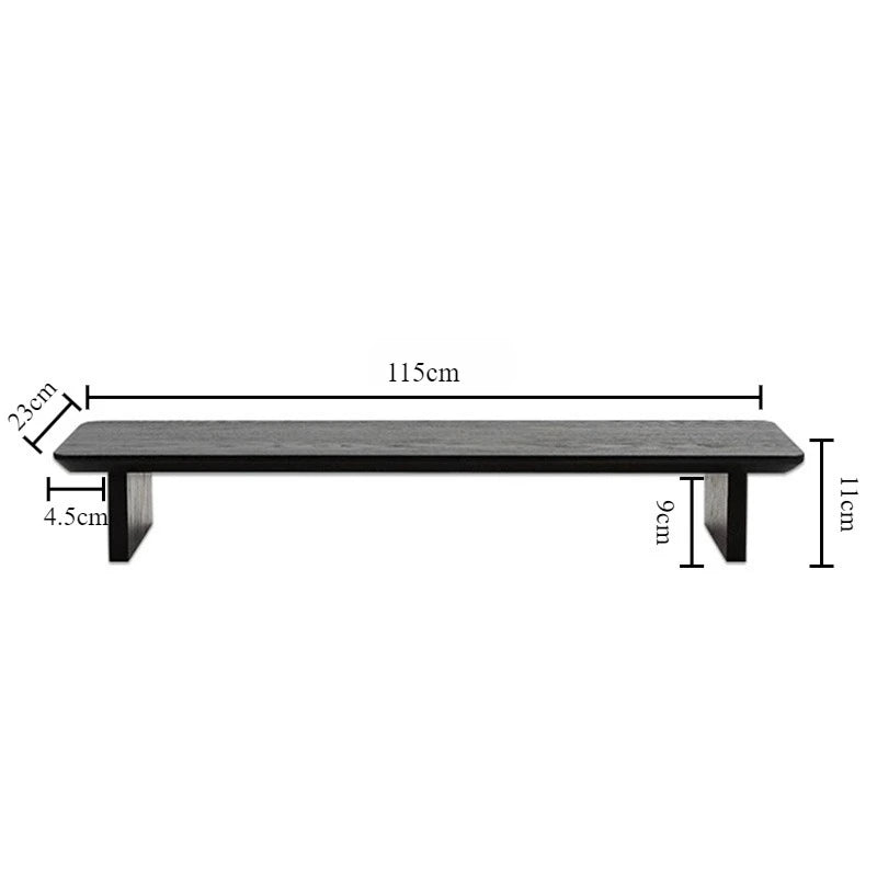 Solid Ash Wood Monitor Riser & Desktop Storage Rack Monitor Riser Rack Axl Black-115CM