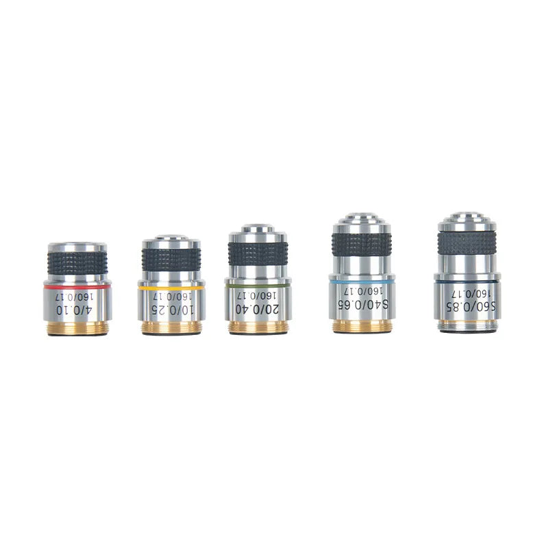 Achromatic Microscope Objective Lens – RMS Standard Copper Core Microscope Objective Lens Axl 100X