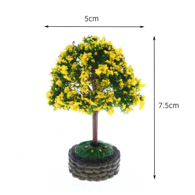 1:12 Dollhouse Mini Flower Tree | Micro Landscape Decor Prop Dollhouse Miniature Axl A3
