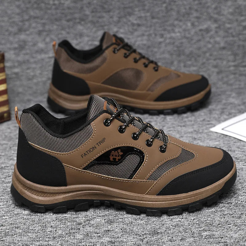 Men's Leather Casual Sports Sneakers – Lightweight & Comfy Men's Sports Sneakers Axl