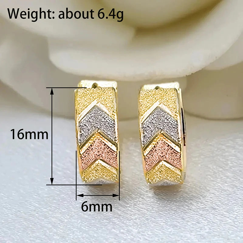 Huitan Matte Gold V-Shape Enamel Hoop Earrings | Geometric Huggie Hoop Earrings Axl