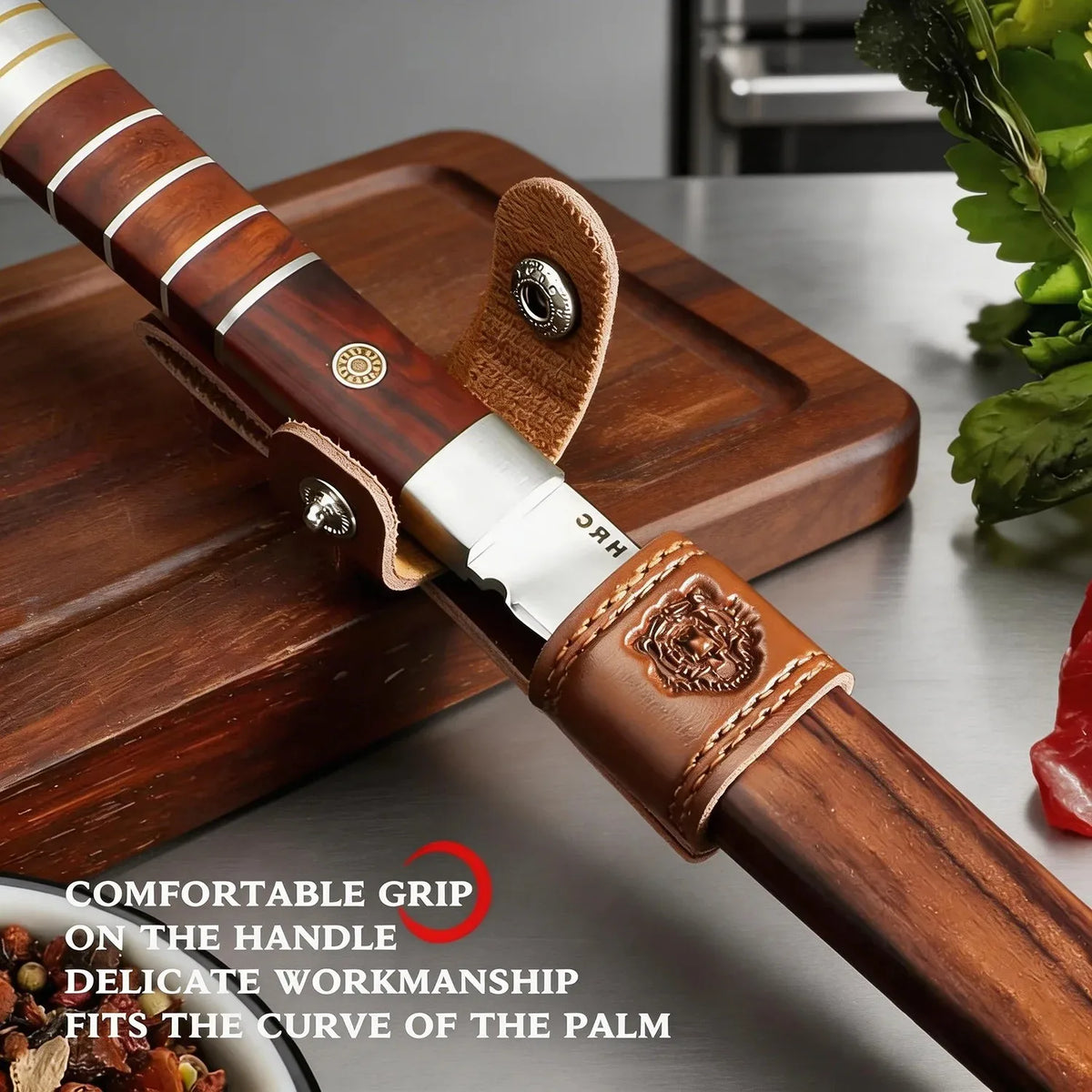M390 Damascus Steel Knife Set – 62HRC Ultra-Sharp Blades Damascus Kitchen Knife Set Axl