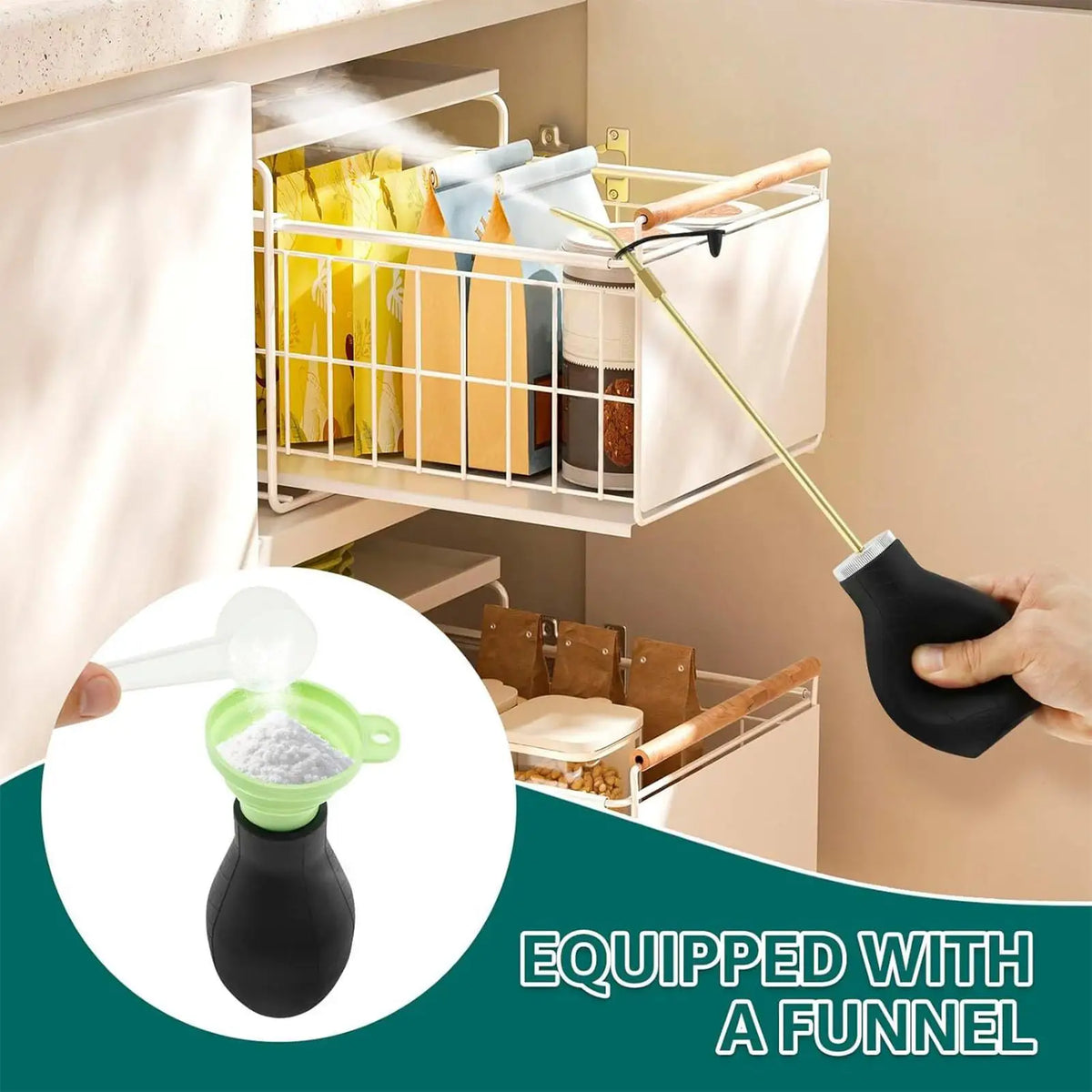 Telescopic Powder Duster Sprayer for Garden & Greenhouse Garden Powder Duster Axl