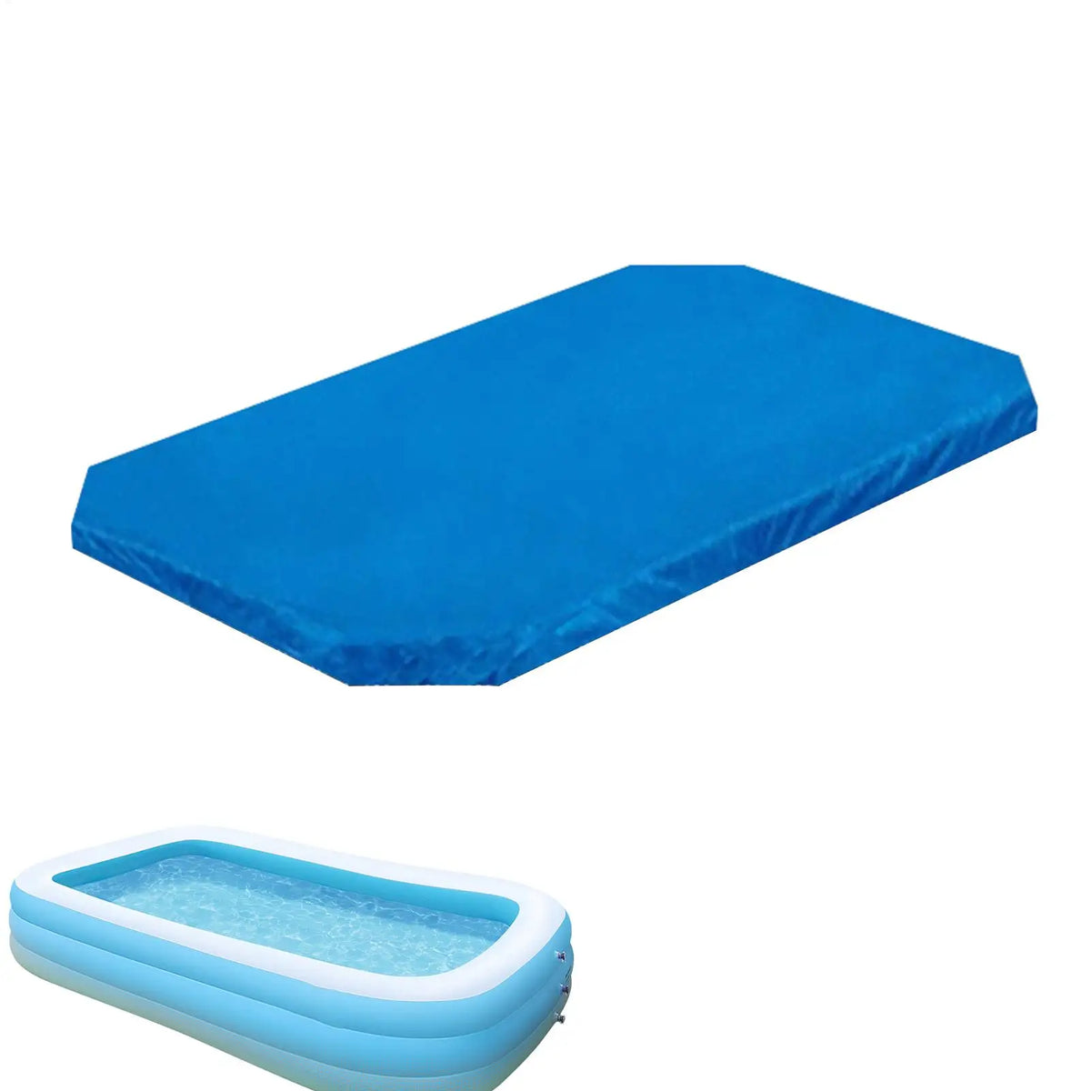 Rectangular Inflatable Pool Cover | UV-Resistant PE Pool Blanket Swimming Pool Cover Axl