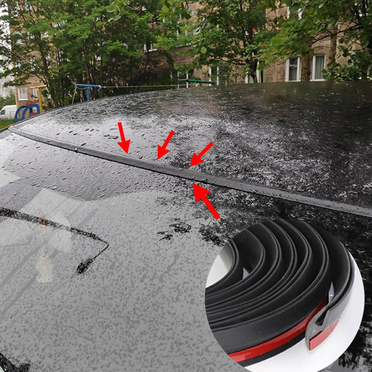 H-Shape Car Windshield Rubber Sealing Strip – Window Seal Car Sealing Strip Axl