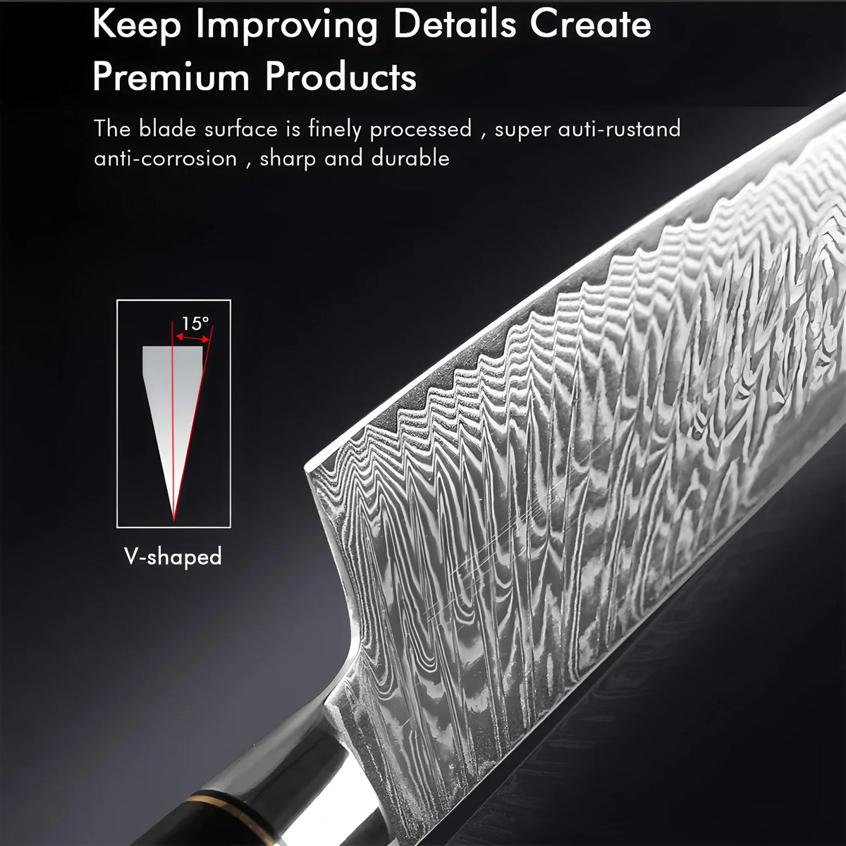 67-Layer Damascus Steel Nakiri Knife – Vegetable Cleaver Damascus Kitchen Knife Axl