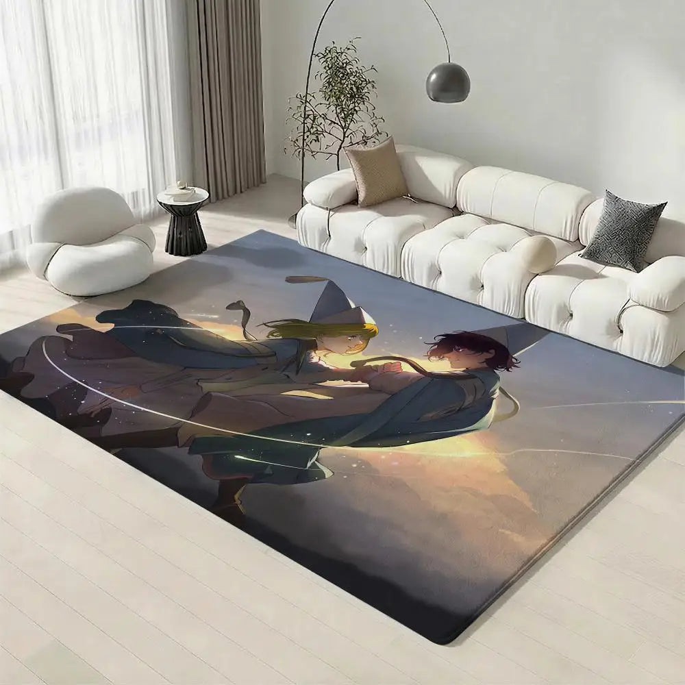 Fantasy Manga Witch Hat Flannel Floor Mat – Non-Slip Indoor Rug Flannel Floor Mat Axl