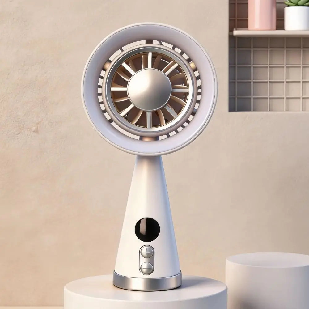 Portable Handheld Fan – Night Light & Digital Display Handheld Mini Fan Axl