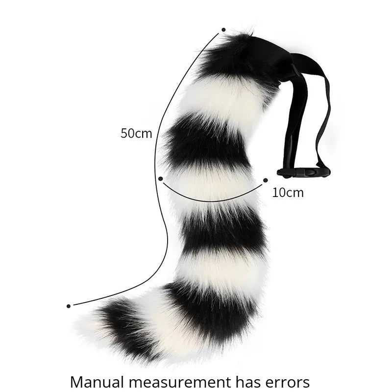 Cat & Fox Plush Tail – Anime Cosplay Halloween Costume Prop Cosplay Costume Prop Axl