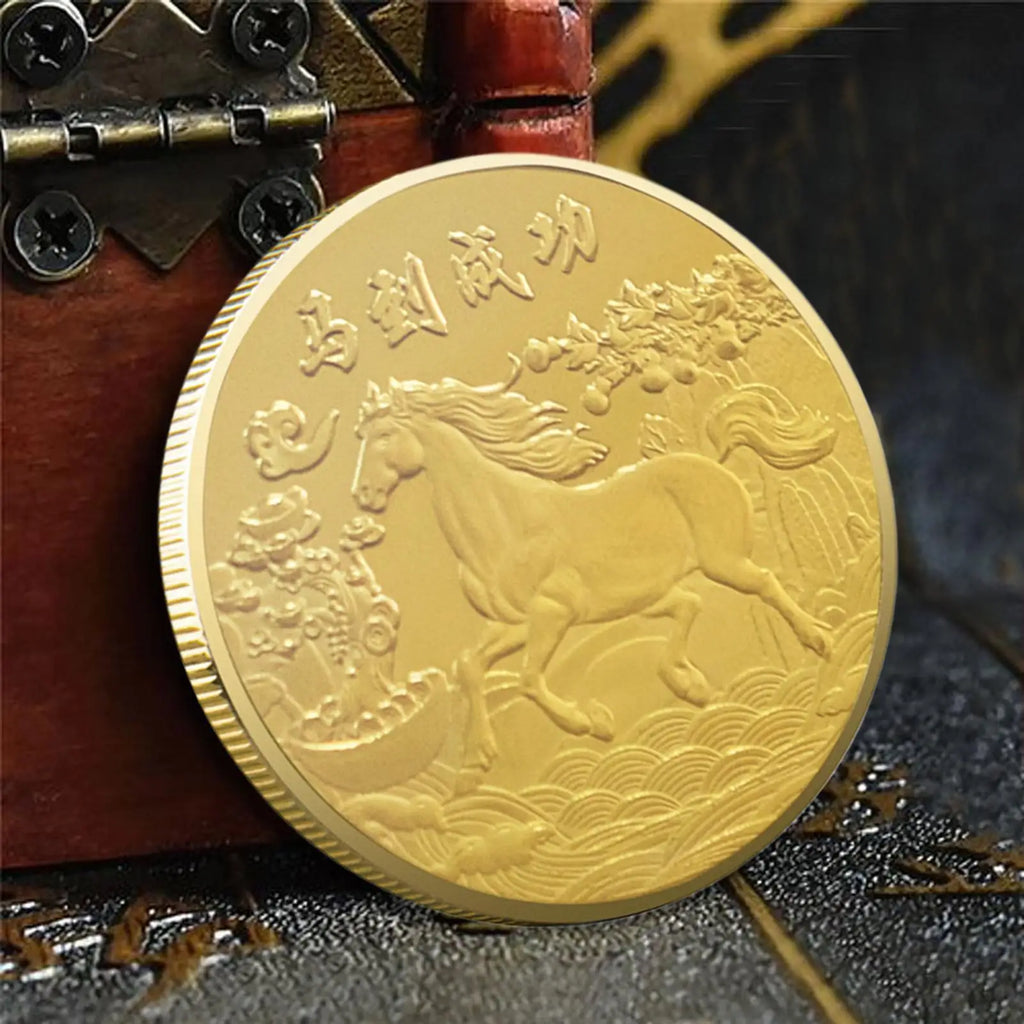 2026 Year of the Horse Gold Coin – Chinese Lucky Mascot Ornament Commemorative Coin Axl