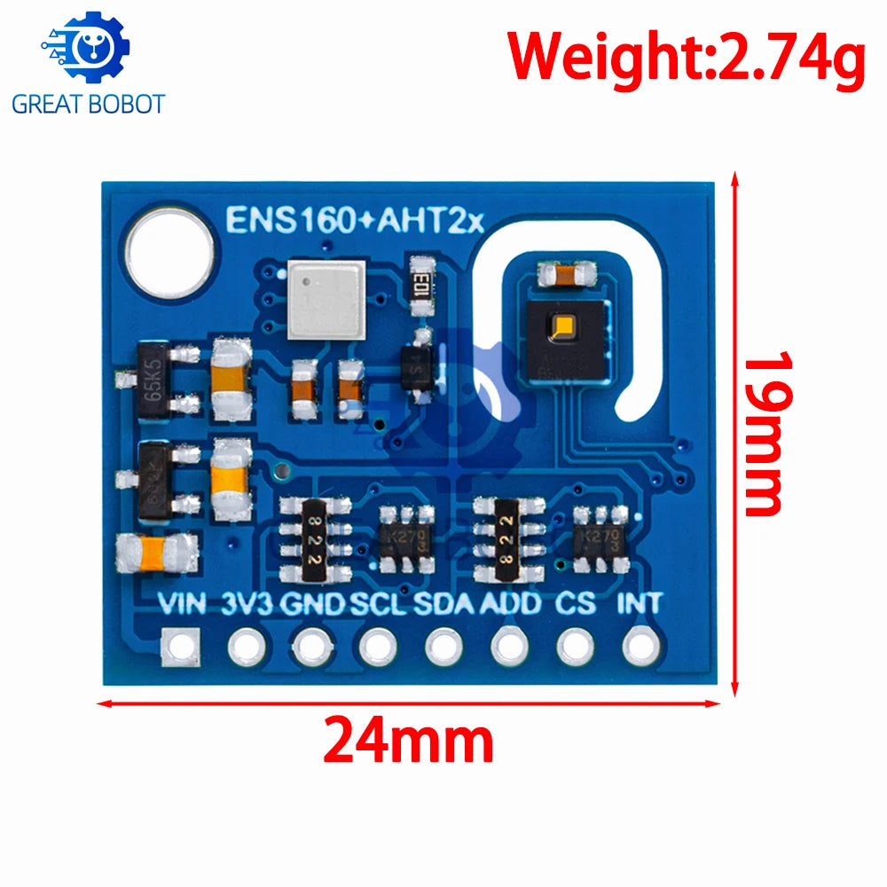 ENS160 AHT21 CO2 TVOC Air Quality Temp Humidity Sensor Arduino Air Quality Sensor Axl