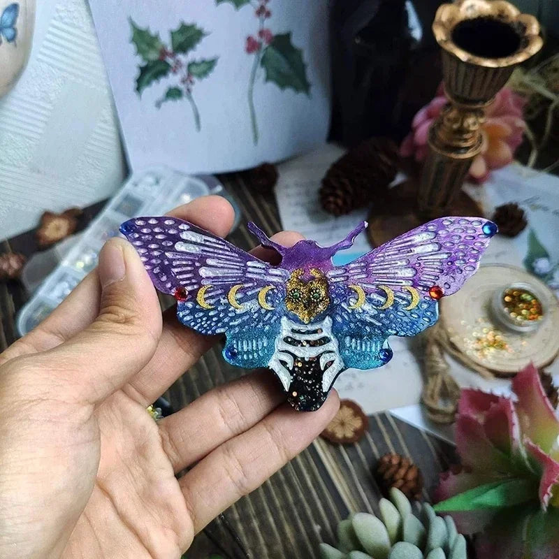 Moth Silicone Mold for Epoxy Resin Jewelry & Pendant Casting Resin Casting Mold Axl