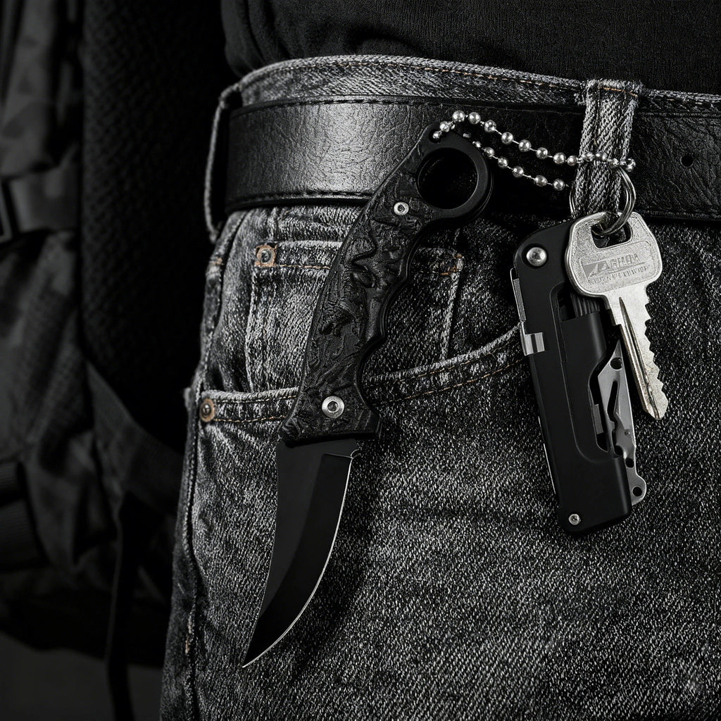 YRIDEFE Mini EDC Fixed Blade Knife – Tiger Handle Outdoor Fixed Blade Knife Axl
