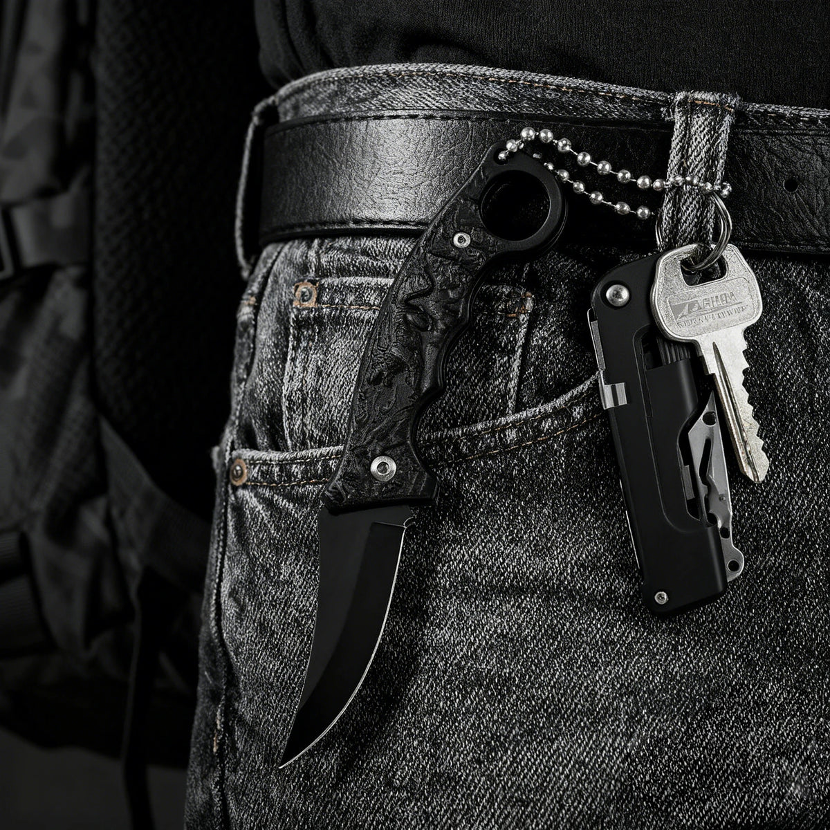 YRIDEFE Mini EDC Fixed Blade Knife – Tiger Handle Outdoor Fixed Blade Knife Axl