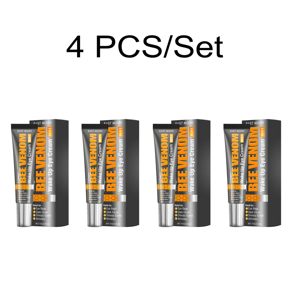 Bee Venom Eye Cream, Essence & Patches – Men's Eye Set Eye Care Set Axl Eye Cream 4PCS