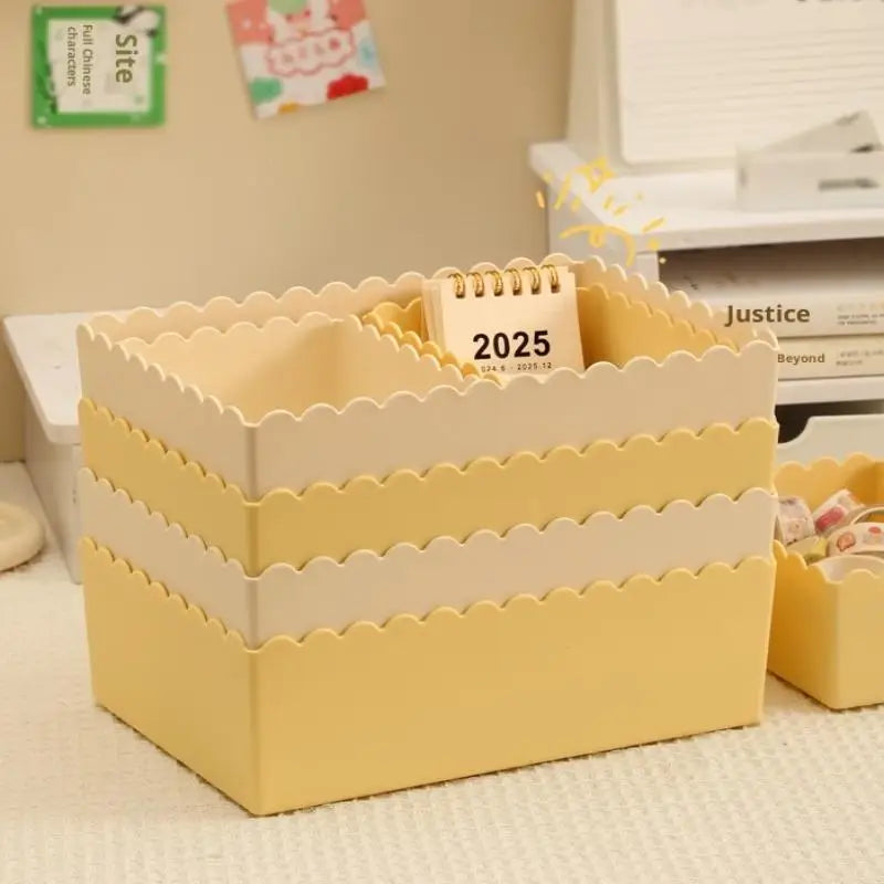 Cream Cosmetic Storage Box – Dustproof Desktop Organizer Desktop Storage Box Axl