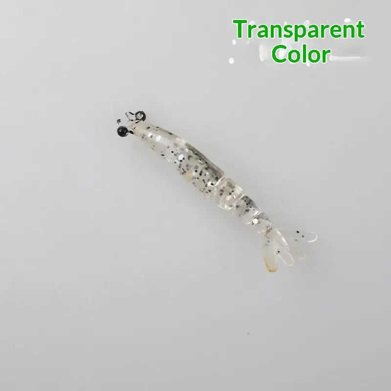 20PCS Mini Soft Worm Shrimp Fishing Lures – 40mm Silicone Bait Soft Fishing Lures Axl C