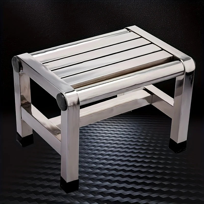 Stainless Steel Multi-Use Home Stool – Sturdy Modern Design Metal Home Stool Axl