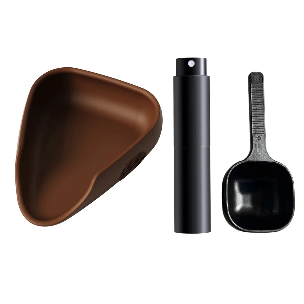 Silicone Coffee Dosing Cup & Sprayer Gift Set | Espresso Bar Coffee Bar Accessory Set Axl Brown