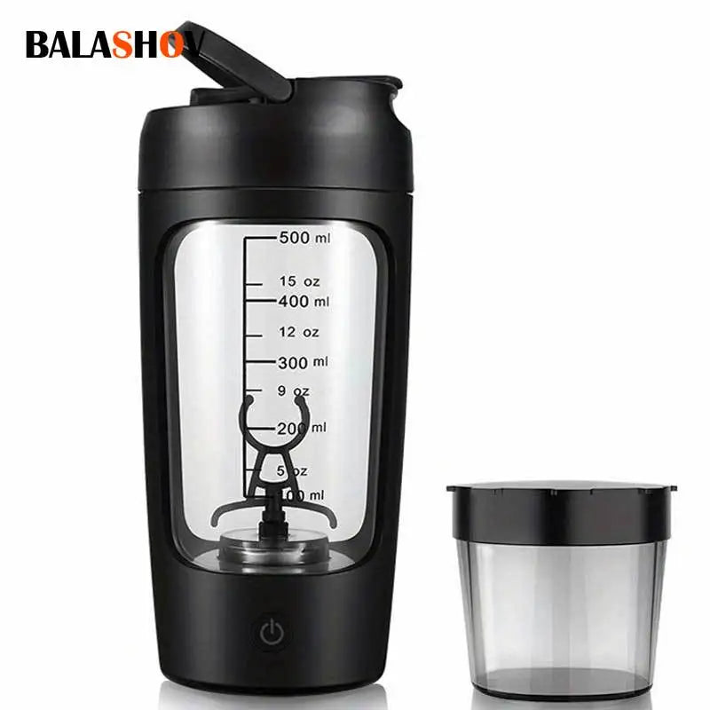 BALASHOV 500ml Electric Protein Shaker Bottle | USB-C Mixer Electric Shaker Bottle Axl WHITE