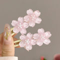 Anime Sakura Pink Flower Hair Clip – Cute Girl Barrette Flower Hair Clip Axl onesize