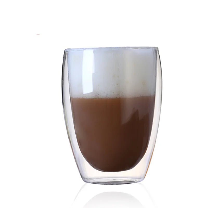 Double Wall Glass Cup – Heat-Resistant Coffee & Tea Drinkware Double Wall Glass Axl 350ML 301-400ml