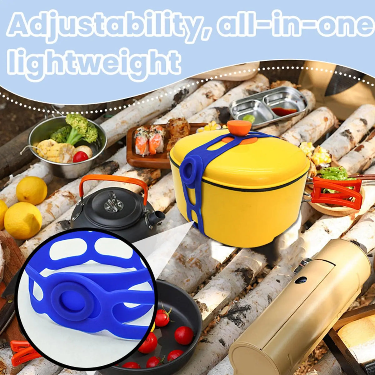 Silicone Pot Lid Strap – Reusable Self-Locking Latch Tie Silicone Lid Strap Axl