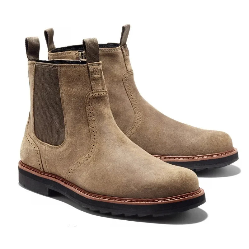 Men's Handmade Chelsea Ankle Boots | Sizes 39–48 | Zip Up Men's Chelsea Boots Axl