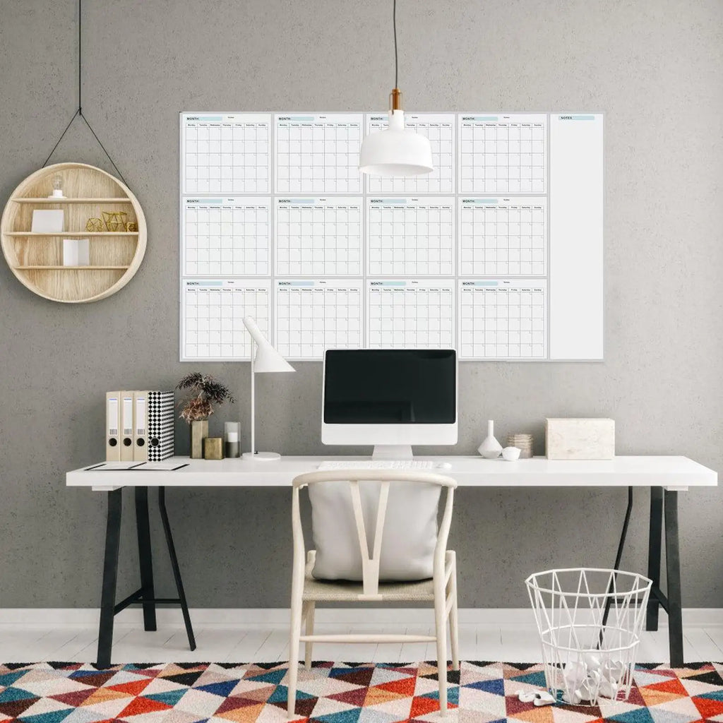 Giant Dry Erase Wall Calendar – Undated 150×85cm Planner Dry Erase Wall Calendar Axl