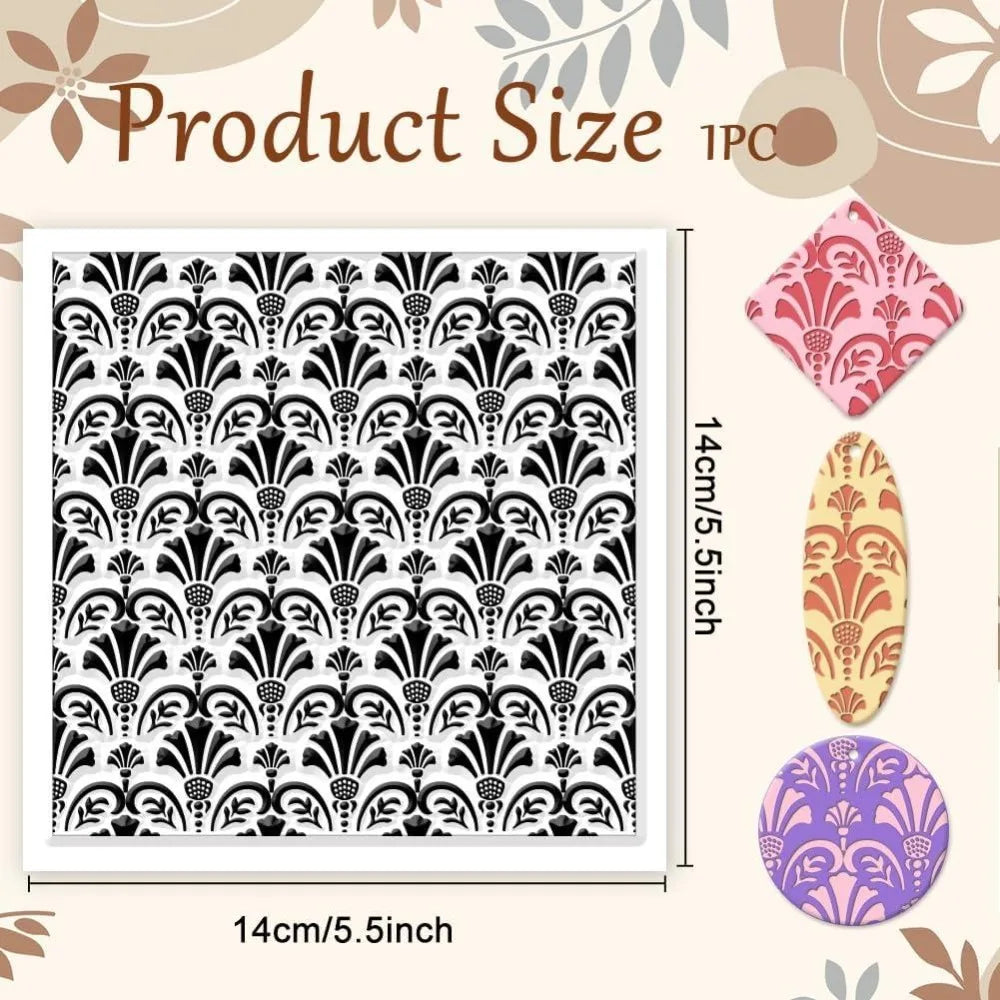 Scottish Thistle Polymer Clay Texture Sheet | Floral Stamp Pad Clay Texture Stamp Axl
