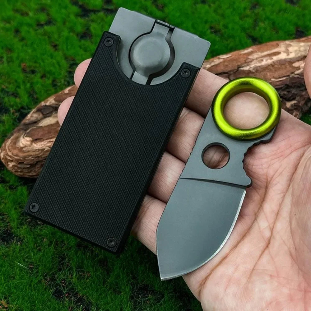 Mini Fixed Blade EDC Knife – Stainless Steel Outdoor Multi Tool Fixed Blade Knife Axl