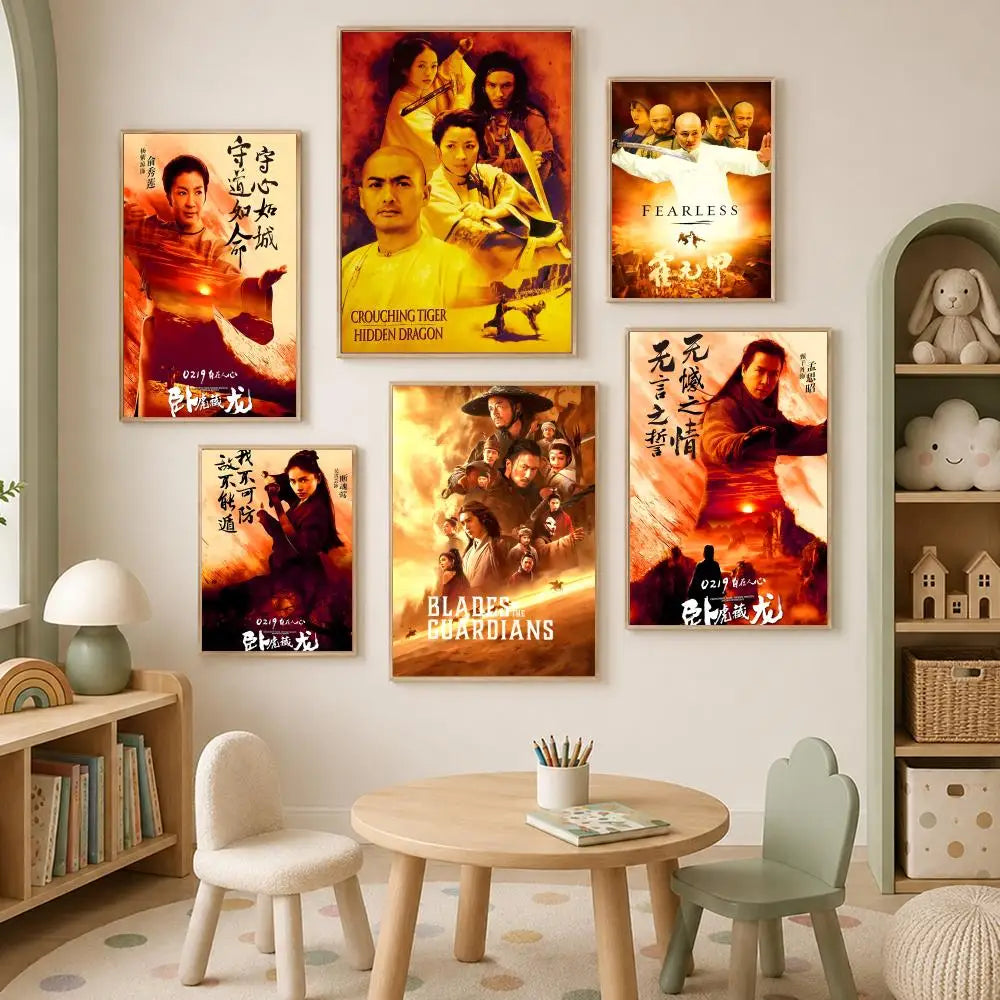 Crouching Tiger Hidden Dragon HD PVC Self-Stick Wall Art Poster Wall Art Poster Axl