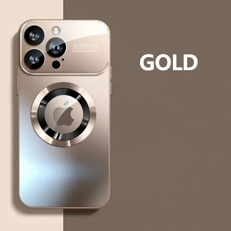 Titanium Matte Magnetic iPhone Case – MagSafe Compatible Magnetic Phone Case Axl Glod iPhone 13 Pro