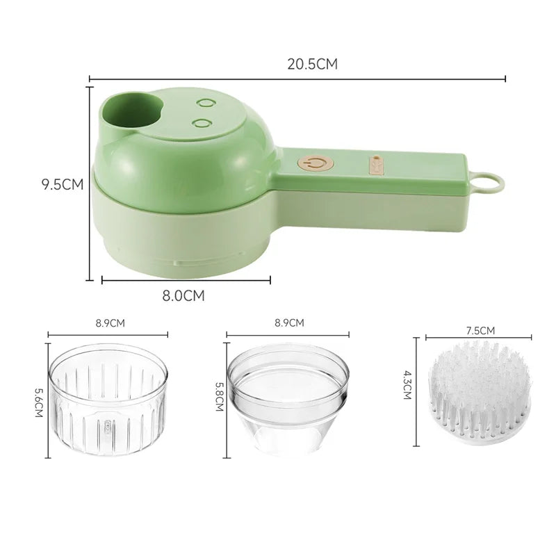 KEMORELA 4-in-1 Electric Vegetable Slicer & Chopper USB Electric Vegetable Slicer Axl